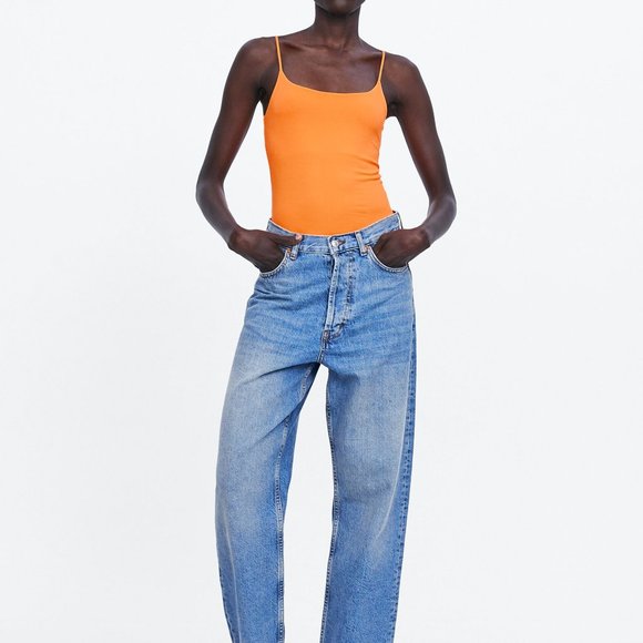 Zara Tops - 3/$25 Zara Neon Orange bodysuit
